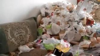 女租客房内传出恶臭引居民投诉，开门发现垃圾堆成山