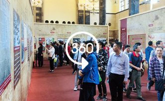 全景視頻｜“慶祝上海解放70周年”主題覽，市民門前排長隊