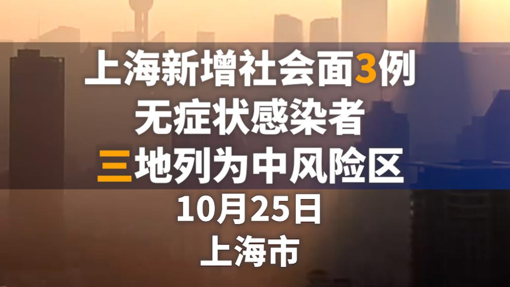 上海新增社會(huì)面3例無(wú)癥狀感染者，三地列為中風(fēng)險(xiǎn)區(qū)