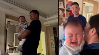 消防员爸爸抱宝宝被抗拒，孩子妈妈：工作原因他很少回家