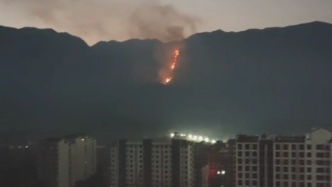 九江庐山石门涧山体发生火灾，森林消防局机动支队前往支援