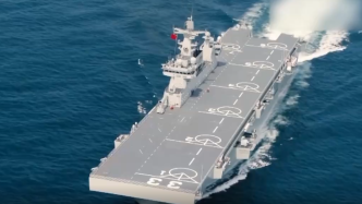 现场画面丨安徽舰入列后首次海上训练