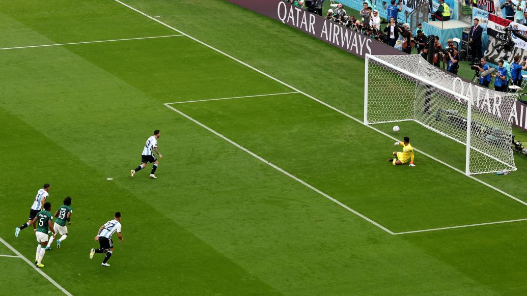 梅西本届世界杯首球
	，阿根廷1