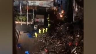 莆田步行街一处建筑发生坍塌