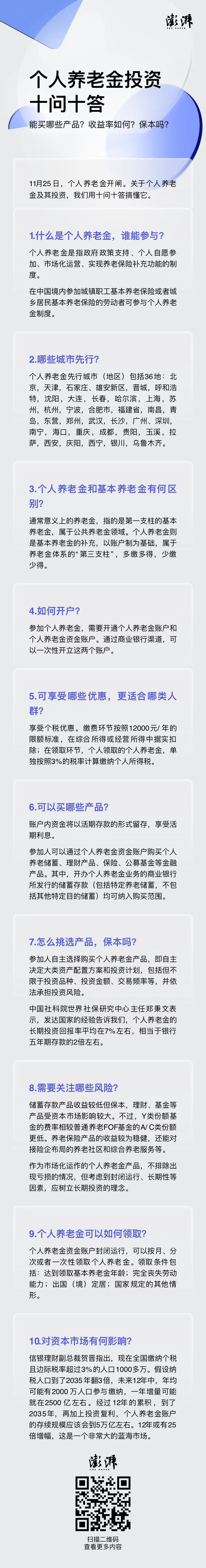 一图看懂｜个人养老金即日起可开户：怎么开户，怎么投资？