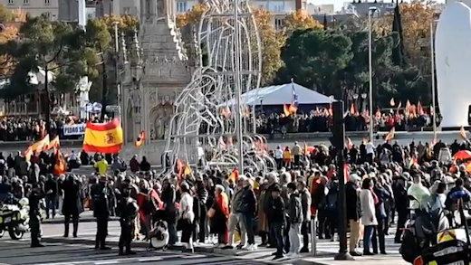 西班牙马德里举行抗议活动