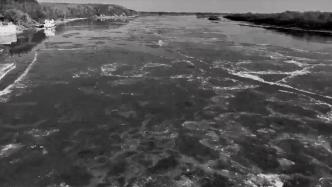 乌苏里江展现壮美流冰景象