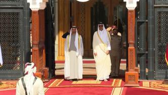 阿联酋总统抵达卡塔尔进行正式访问