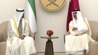 阿联酋总统抵达卡塔尔进行国事访问