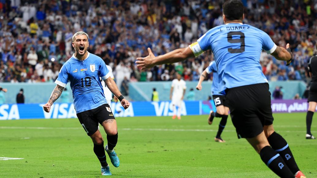 进球英雄｜阿拉斯凯塔双响建功，为乌拉圭攻入本届世界杯首球