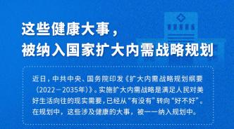 這些健康大事，被納入國家擴大內(nèi)需戰(zhàn)略規(guī)劃