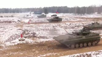 俄军队在白俄罗斯进行军事演习