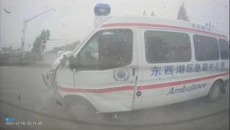 監拍“闖紅燈救護車致私家車主溺亡”全過程