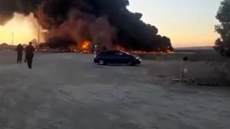阿塞拜疆一卡车与油罐车相撞，致燃料泄漏并引发火灾