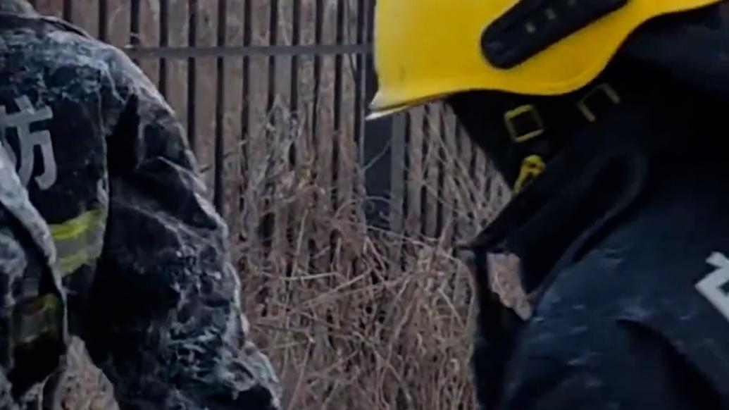 消防员经历零下35℃灭火，被水浇成“冰雕连”