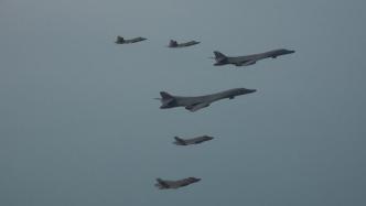 韩美空军举行联合演习，美空军B-1B战略轰炸机参与