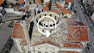 土叙地震全景｜百年古清真寺没了圆顶，受损严重