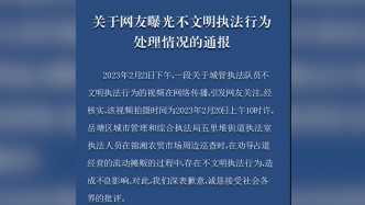 湘潭城管局通报队员踢翻商贩菜摊：停职并向当事人道歉