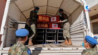 中国第21批赴黎维和建筑工兵分队开展人道主义救援活动