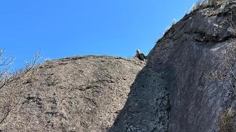 温州88岁老人爬雁荡山被困悬崖，幸被登山民警发现