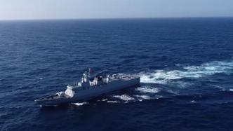 海军舰艇编队训练应对海空威胁