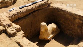 埃及南部地区发掘出罗马时期狮身人面像和石碑