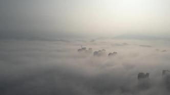广西融安：雾锁融江，宛如海市蜃楼