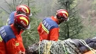 男子上山劳作不慎跌落10米山崖获消防员救助