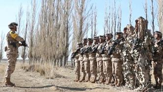 武警新疆总队特战队员开展居民地搜剿战斗演练