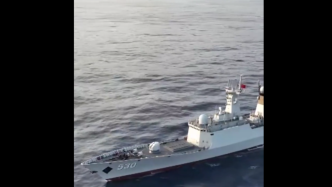 环台岛演习最新画面公布：徐州舰编队抵达台岛花莲外海