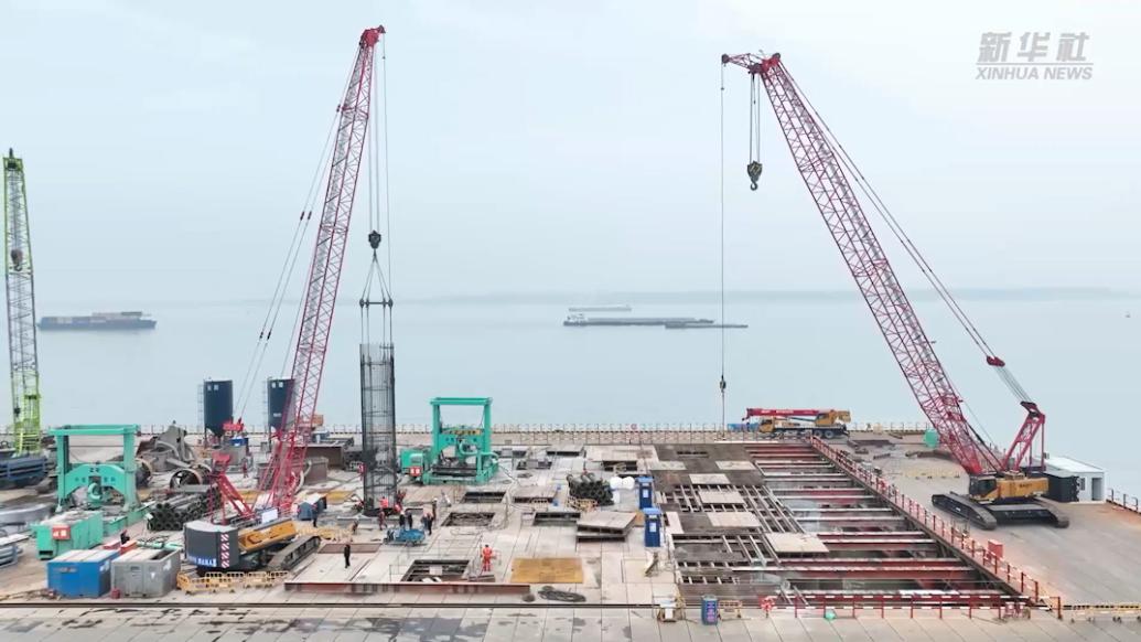 世界最大跨度懸索橋南主塔樁基施工完成