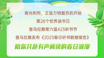 喜马拉雅发布《2023春日听书数据报告》人均听书量达8.8本