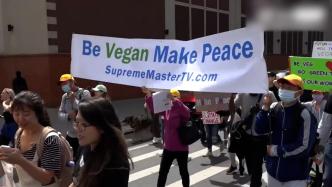 纽约：美国气候人士举行抗议，要求用素食拯救环境