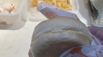高速服务区15元买汉堡只有面包没有肉，涉事餐厅被停业整顿