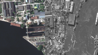 洪水泛滥、房屋被淹，卫星图像看卡霍夫卡大坝被毁直接后果