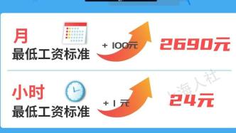 从7月1日起，上海市月最低工资标准从2590元调整到2690元