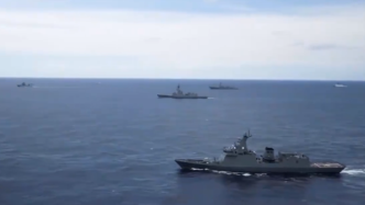 台防务部门紧盯：解放军军机12架次、军舰6艘次在台海周边活动