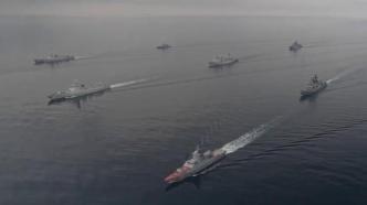 中俄海军舰艇在太平洋海域联合巡逻