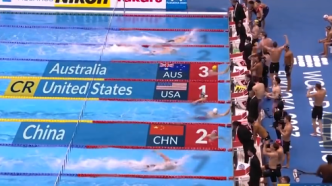 创亚洲纪录！中国队夺男子4×100米混合泳接力银牌