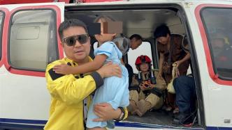 河北涿州地庫塌陷小區(qū)7人被直升機(jī)救出，其中包括4名幼兒