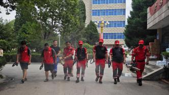 河北涿州职教中心4000人安置点今日进行灾后消杀工作