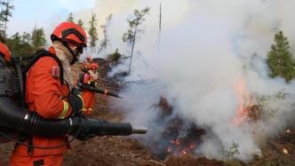 内蒙古大兴安岭林区北部森火仍在燃烧，正全力封堵