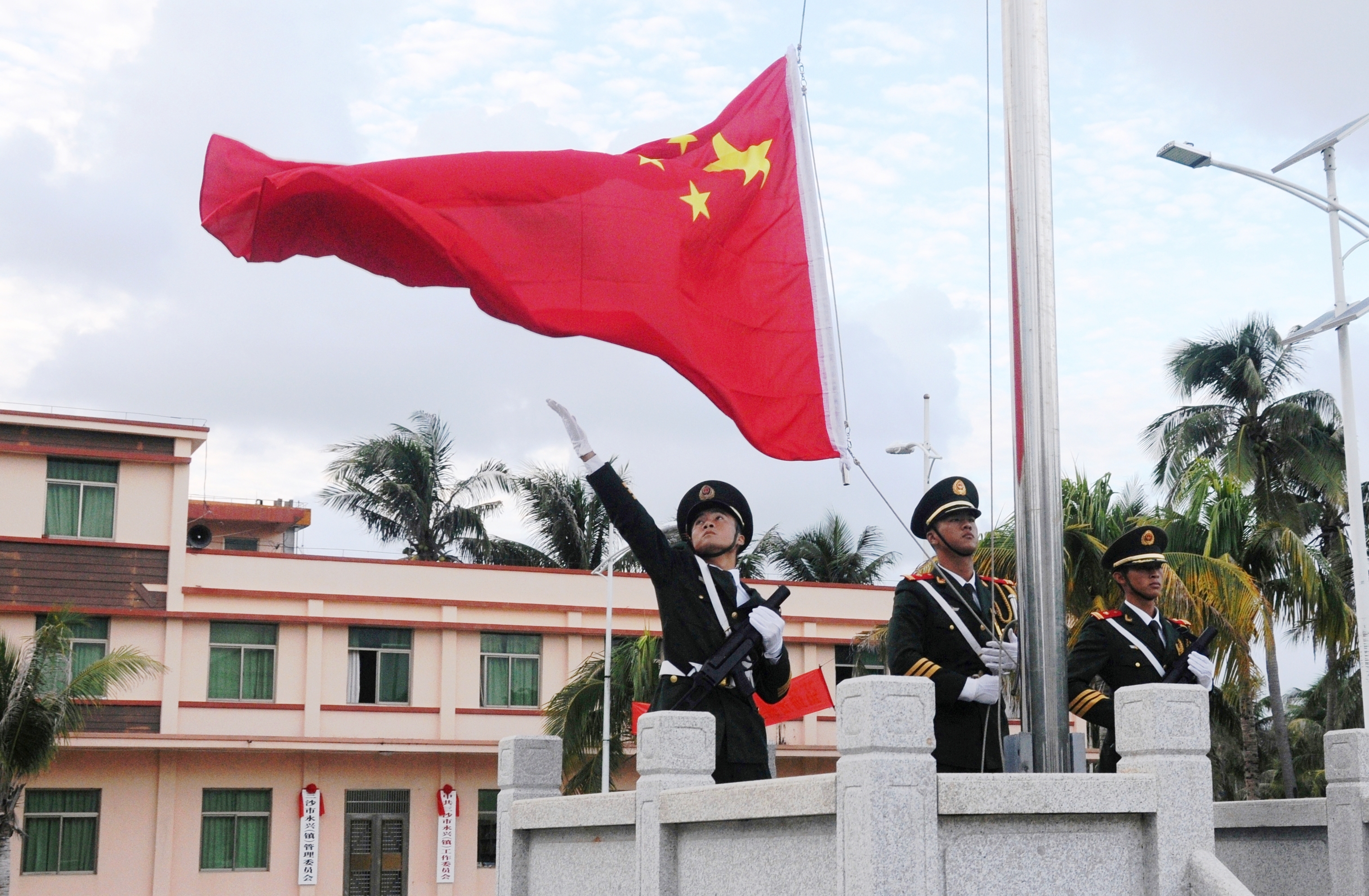 摇国旗的正确姿势图片