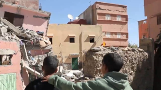 满目疮痍，强震后摩洛哥小镇民居破坏严重