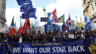 英国民众游行要求重新加入欧盟, 称“脱欧”过程非常糟糕