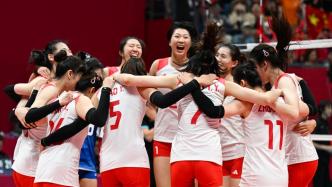 亚运高光时刻｜中国女排3-0横扫日本，获亚运史第9金