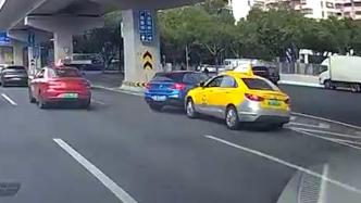 广州交警通报“宝马与出租车相撞侧翻起火”：未发现“斗气车”，两车均超速