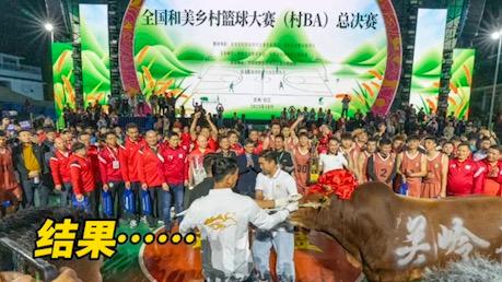 全国村BA总冠军奖励一头牛，广东沙溪队：包车运回去