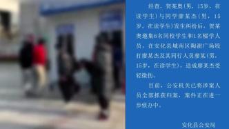 湖南安化县警方通报多人殴打两名学生，涉案人员全部抓获归案