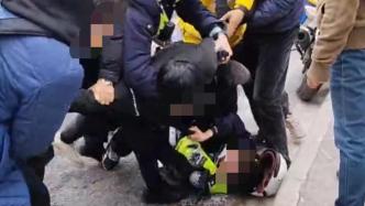 男子因不满交通违法被处罚，持刀将上海一执勤民警手部划伤